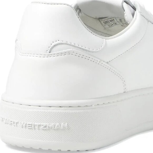 Stuart Weitzman $395 Italy Courtside Leather Crytalized Faux Pearl Sneakers - Picture 12 of 13